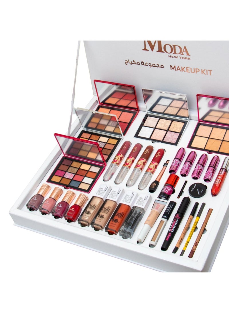 مودا  بوكس رويال الجديد – مجموعة مكياج فاخرة متكاملة | 32 قطعة - Image 2